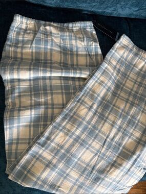 Cotton Alexander Del Rossa Plaid Pajama Lounge Pants waist 21 in 32 inseam